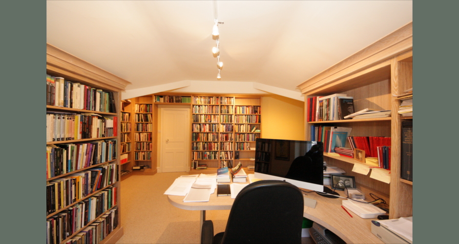 Bespoke library in limed oak